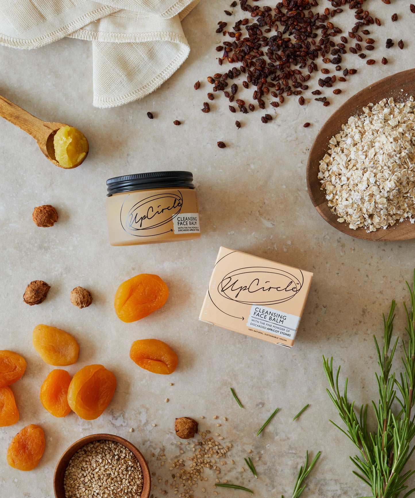 Cleansing Face Balm with Apricot Powder