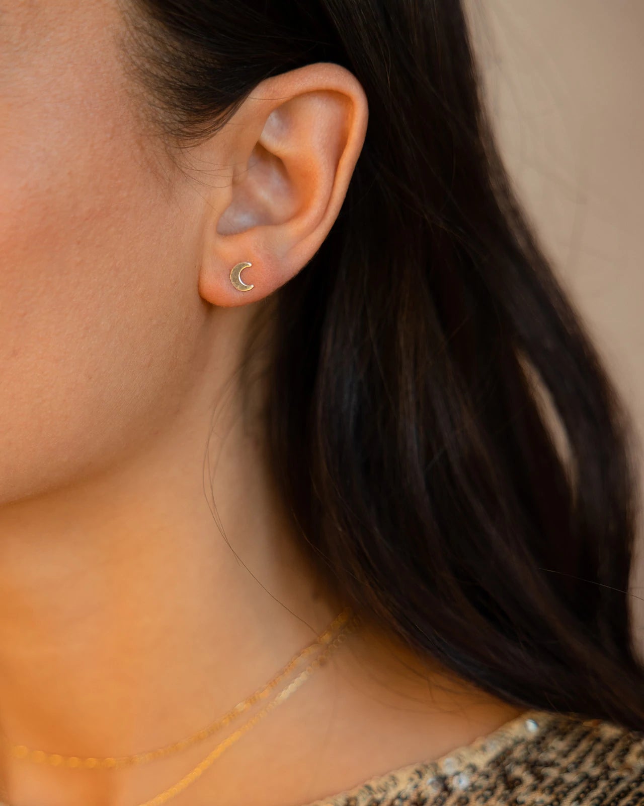 Tiny Moon Studs