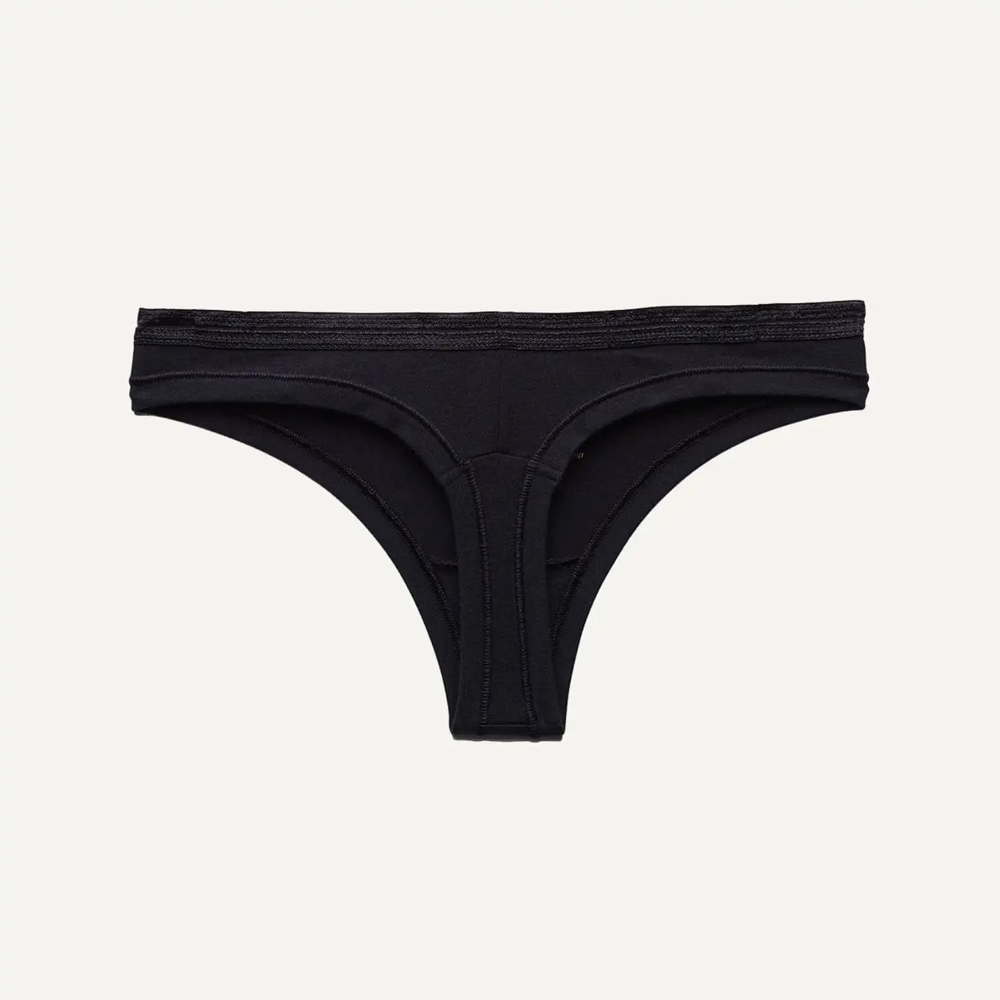 Organic Cotton Low-Rise Thong – Blue Feather