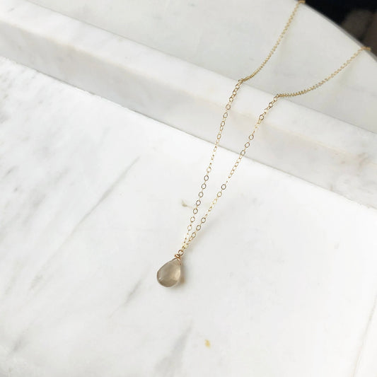 Gray Moonstone Necklace